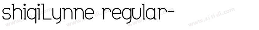 shiqiLynne regular字体转换